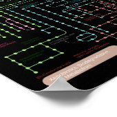 Black Metabolic pathway of the cell Poster (Ecke)