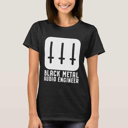 Black Metal Audio Engineer T-Shirt (Vorderseite)