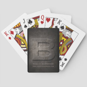Black Metal B Monogram Customizable Playing Cards Spielkarten