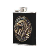 Black Metal Blackmetal Adler mit Totenköpfen Flachmann (Links)