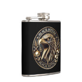 Black Metal Blackmetal Adler mit Totenköpfen Flachmann (Rechts)