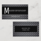 Black & Metal Business Card 3 Visitenkarte (Vorne/Hinten)