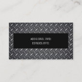 Black & Metal Business Card 4 Visitenkarte (Rückseite)