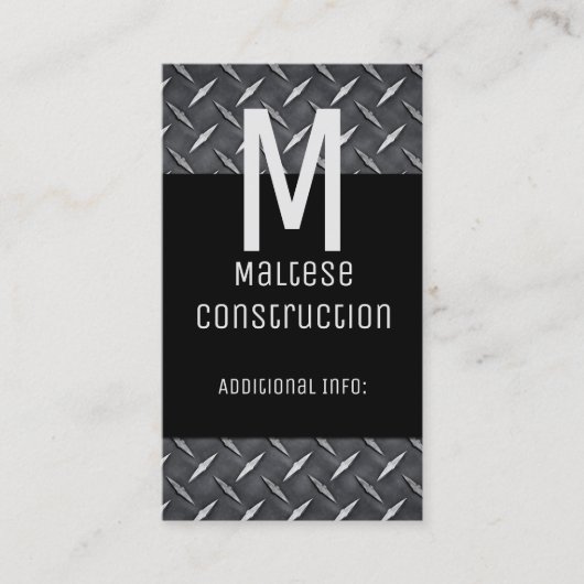 Black & Metal Business Card 4 Visitenkarte (Vorderseite)