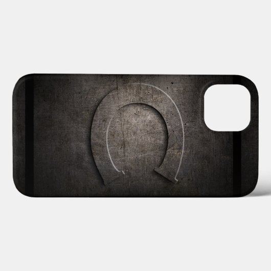 Black Metal C Monogram iPhone Case (Rückseite (Horizontal))