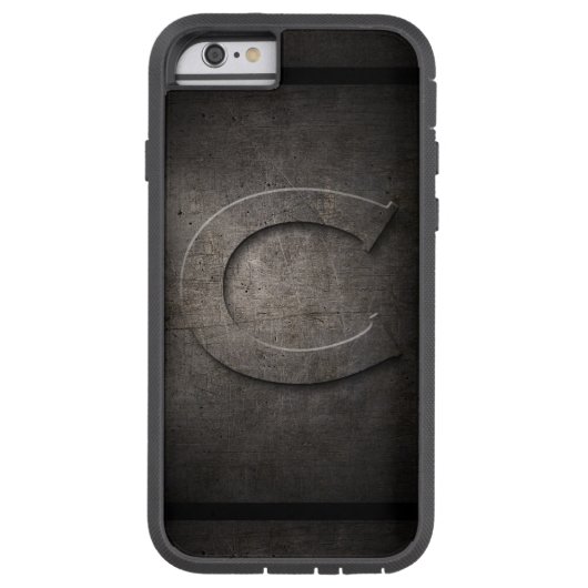 Black Metal C Monogram iPhone Case (Rückseite)