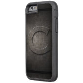 Black Metal C Monogram iPhone Case (Rückseite Links)
