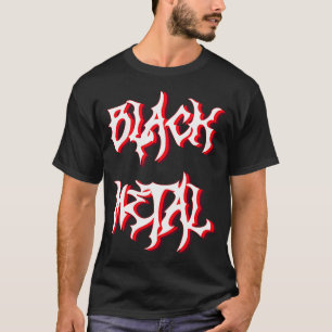 Black Metal Einfaches Design T-Shirt