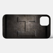 Black Metal H Monogram iPhone Case (Rückseite (Horizontal))
