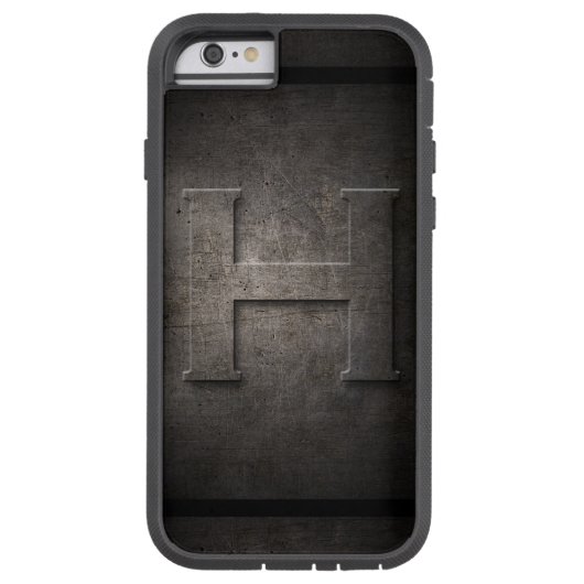Black Metal H Monogram iPhone Case (Rückseite)