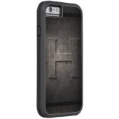 Black Metal H Monogram iPhone Case (Rückseite/Rechts)