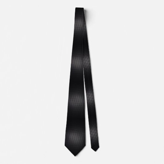 Black Metal Mesh Hyperrealistische Neck Tie Krawatte (Vorderseite)