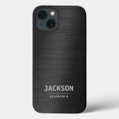 Black Metal Moderne, einfache Personalisierte Trau Case-Mate iPhone Hülle (Rückseite)