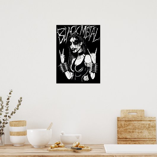 Black Metal Poster (Küche)