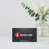Black Metal Red Label Producer Business Card Visitenkarte (Stehend Vorderseite)