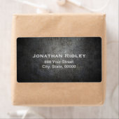 Black METAL Shipping Label (Insitu)