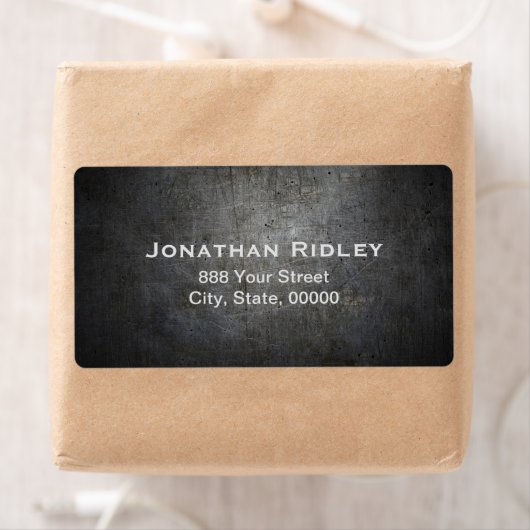 Black METAL Shipping Label (Insitu)