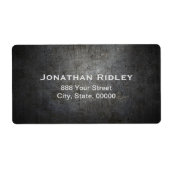 Black METAL Shipping Label (Vorne)