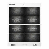 Black METAL Shipping Label (Vorne)