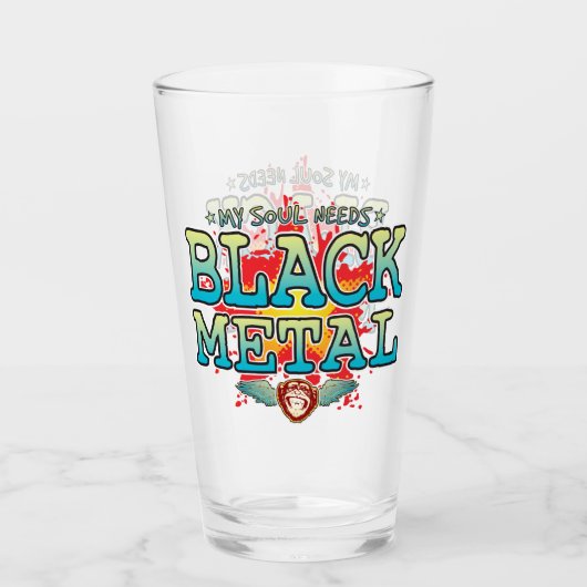 Black Metal Soul Glass Tumbler (Vorderseite)