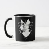 Black Metal Sphynx Cat Goth and Death Metal Tasse (Links)