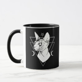 Black Metal Sphynx Cat Goth and Death Metal Tasse