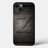 Black Metal Z Monogram Iphone Case (Rückseite)