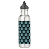 Black Metallic Abstrakt Basket Weave Eleganter Chi Edelstahlflasche (Links)