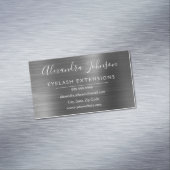 Black Metallic Foil Eyelash Extensions Beauty Magnetische Visitenkarte (Beispiel)