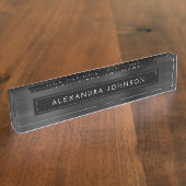 Black Metallic Foil Paradies für Kletterhexen: Namensplakette (Seite)