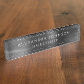 Black Metallic Foil Paradies für Kletterhexen: Namensplakette (Seite)