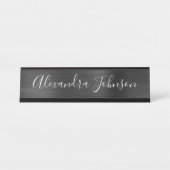 Black Metallic Foil Paradies für Kletterhexen: Schreibtischnamensplakette (Vorderseite )