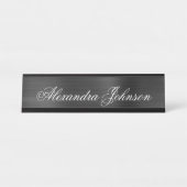 Black Metallic Foil Paradies für Kletterhexen: Schreibtischnamensplakette (Vorderseite )