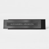 Black Metallic Foil Paradies für Kletterhexen: Schreibtischnamensplakette (Vorderseite )