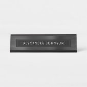 Black Metallic Foil Paradies für Kletterhexen: Schreibtischnamensplakette (Vorderseite )