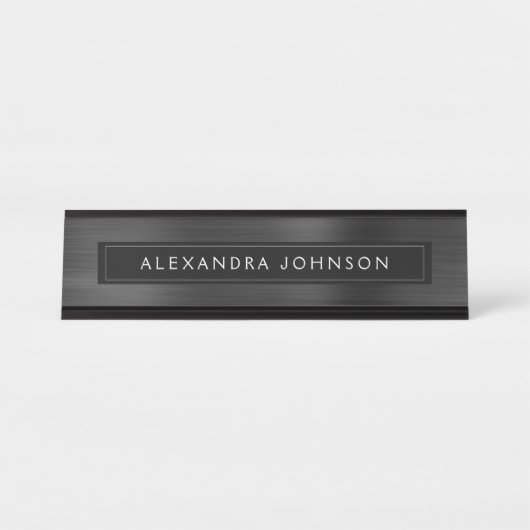 Black Metallic Foil Paradies für Kletterhexen: Schreibtischnamensplakette (Vorderseite )