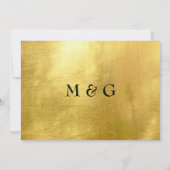 Black & Metallic Gold Glam Save the Date (Rückseite)