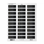 Black Metallic Return Address Label (Vorne)