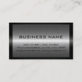 Black Metallic Silver Gray Steel Metal Look #17 Visitenkarte (Rückseite)
