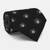 Black Micro 8 Ball Billiards Pool Player Cool Krawatte (Gerollt)