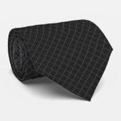 Black Micro Diamond Jacquard Ultra Premium  Krawatte (Gerollt)
