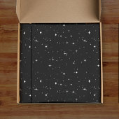 Black Midnight Night Sky Star Pattern Seidenpapier
