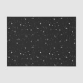 Black Midnight Night Sky Star Pattern Seidenpapier (Vorderseite)