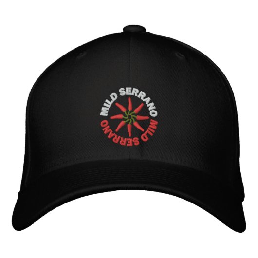Black Mild Serrano Hat Bestickte Baseballkappe (Vorderseite)