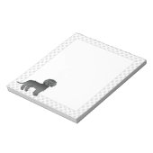 Black Mini Goldendoodle Cartoon Dog & Paws Notizblock (Rotiert)