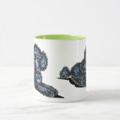 Black Mini Poodle Lay Hübsch Tasse (Zentrum)