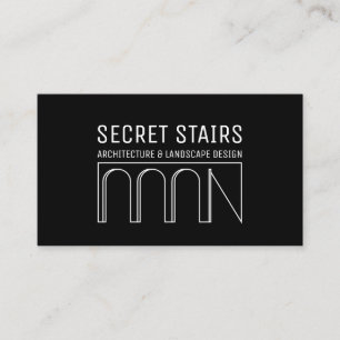 Black Minimal Architecture Bridge Visitenkarte