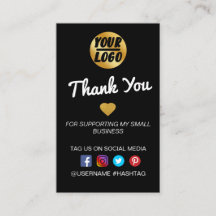 Black Minimal Business Vielen Dank für die Bestell