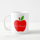 Black Minimal Individuelle Name Lehrer Red Apple G Kaffeetasse (Links)