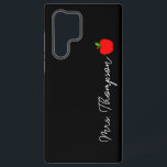 Black Minimal Individuelle Name Lehrer Red Apple G Samsung Galaxy Hülle<br><div class="desc">Dies ist ein Black Minimal Individuelle Name Lehrer Red Apple Geschenk Galaxy Handy Case!</div>